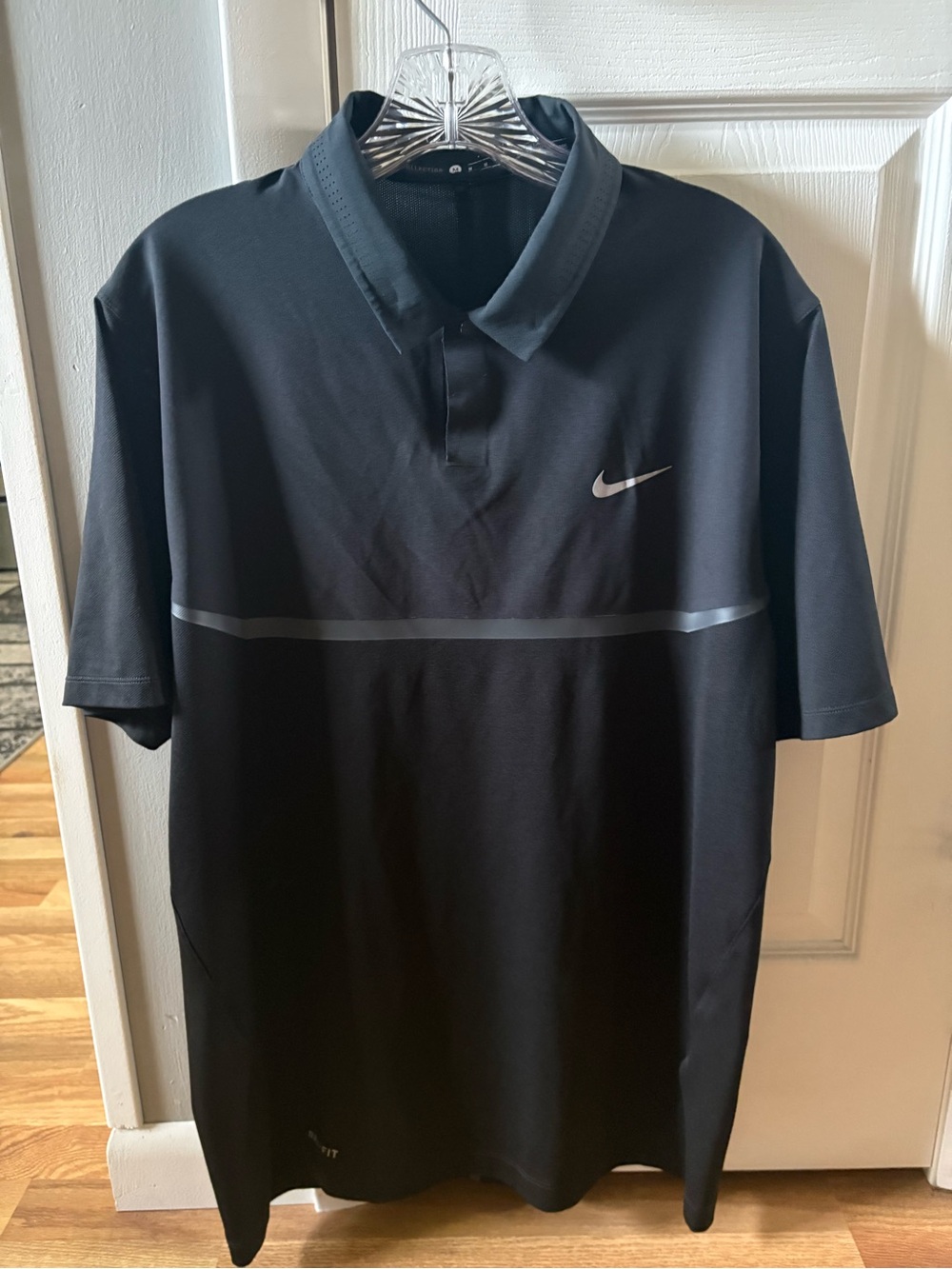 Nike Men’s Black Polo with Reflective Stripe
